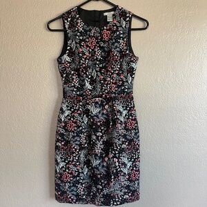 H&M Black Floral Dress Size 2 Cottagecore GardenGirl Coquette